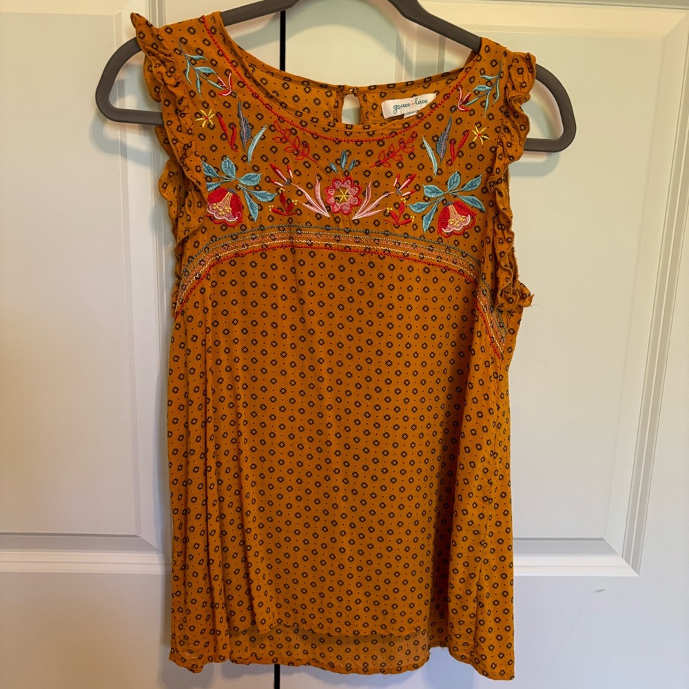 Embroidered top